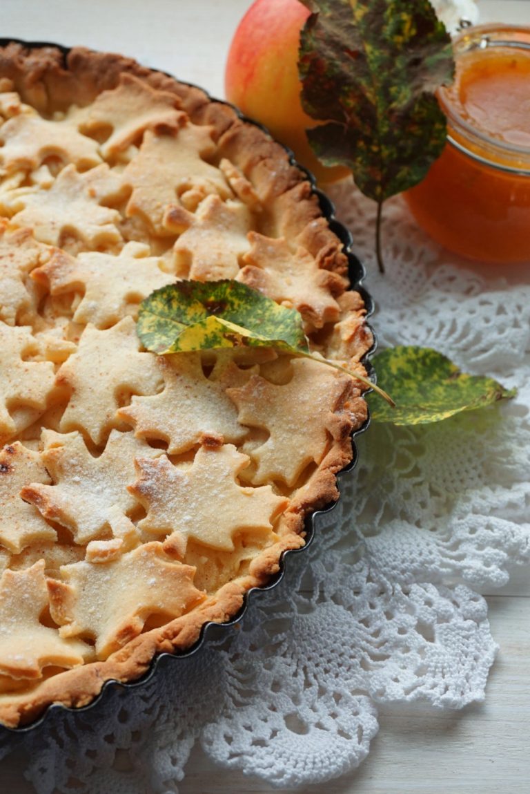 Gedeckter Apfelkuchen mit Marzipan-Mürbteig – Katrininthekitchen