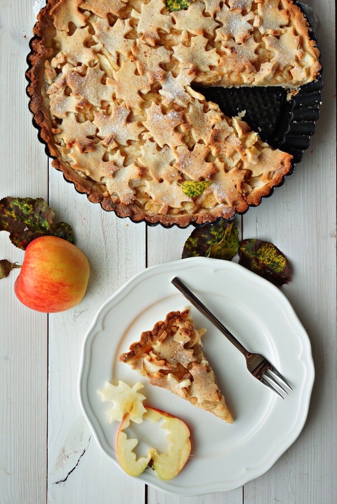 Gedeckter Apfelkuchen mit Marzipan-Mürbteig – Katrininthekitchen